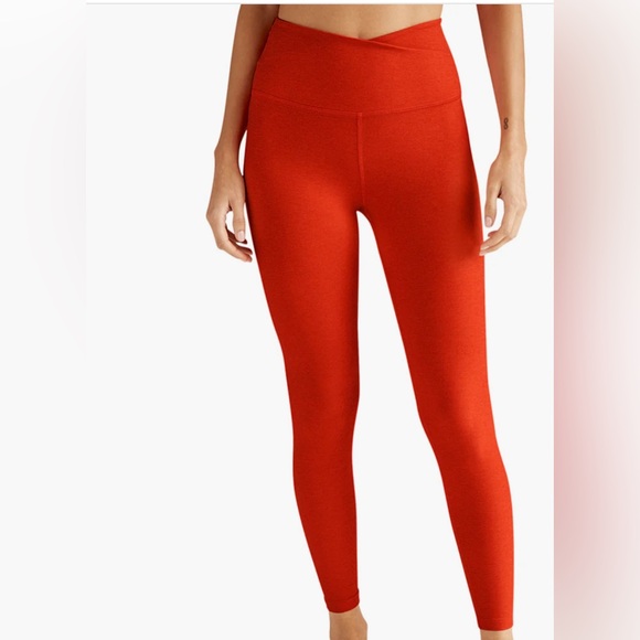 Beyond Yoga Vibrant Red Leggings - Picture 1 of 3